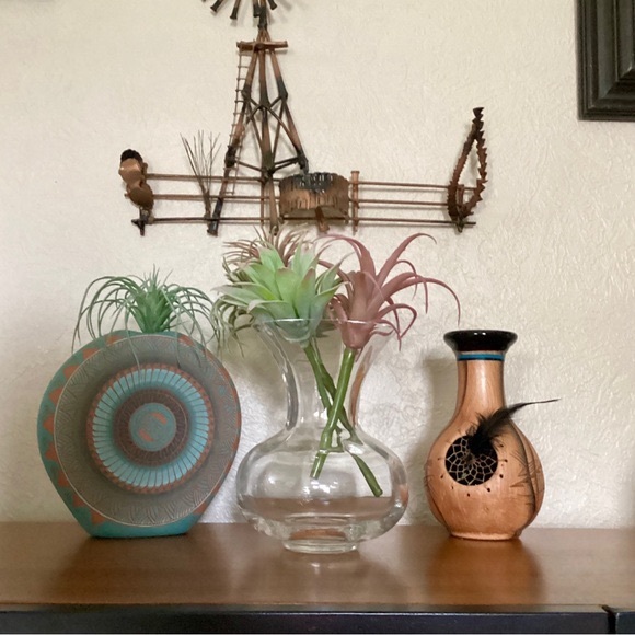 Devon By Wedgwood Hand Blown Clear Crystal Optical Floral Art Vase Vintage EUC - Picture 4 of 16